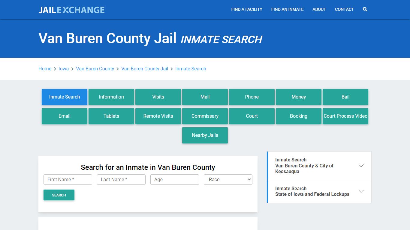 Van Buren County Jail, IA Inmate Search: Roster & Mugshots - Jail Exchange