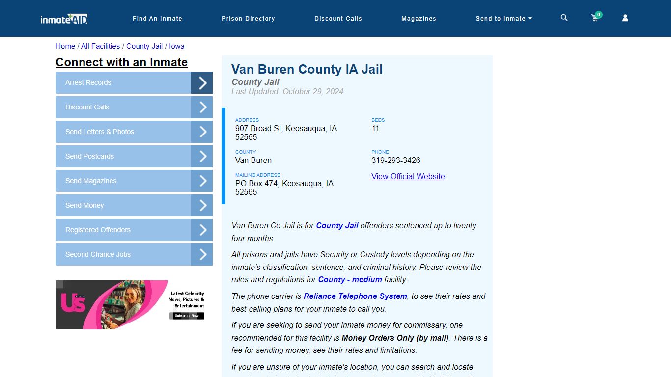 Van Buren County IA Jail - Inmate Locator