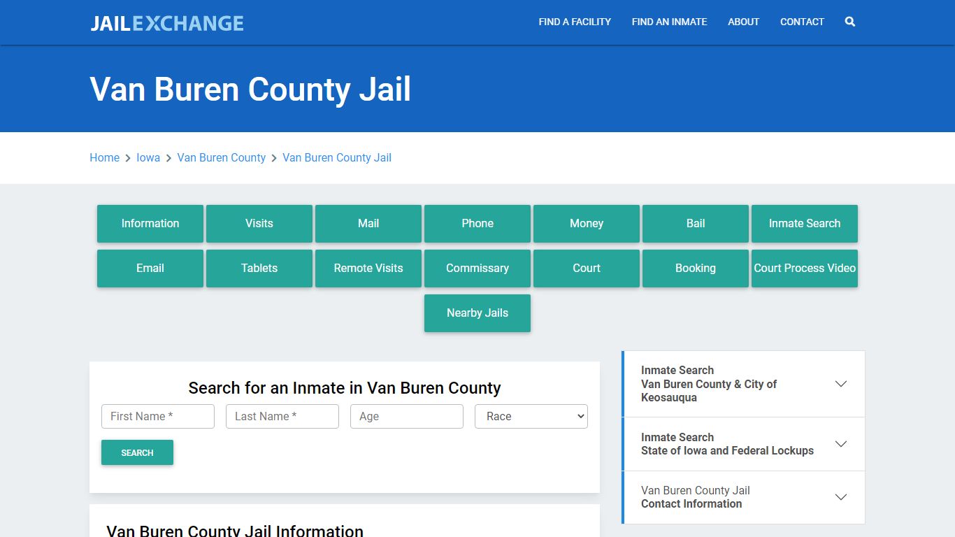 Van Buren County Jail Roster Lookup, IA, Inmate Search